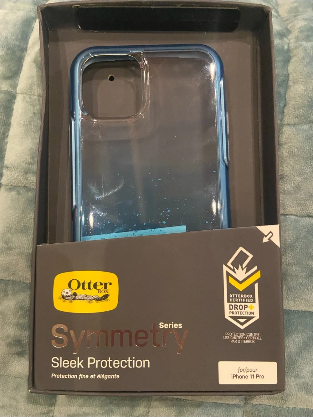 OtterBox Symmetry Series Clear Case with Blue Trim for iPhone 11 Pro
